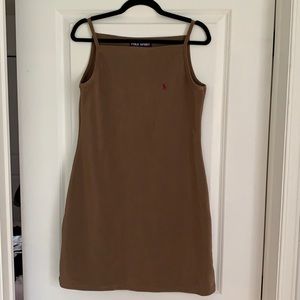 Ralph Lauren polo sport brown mini dress